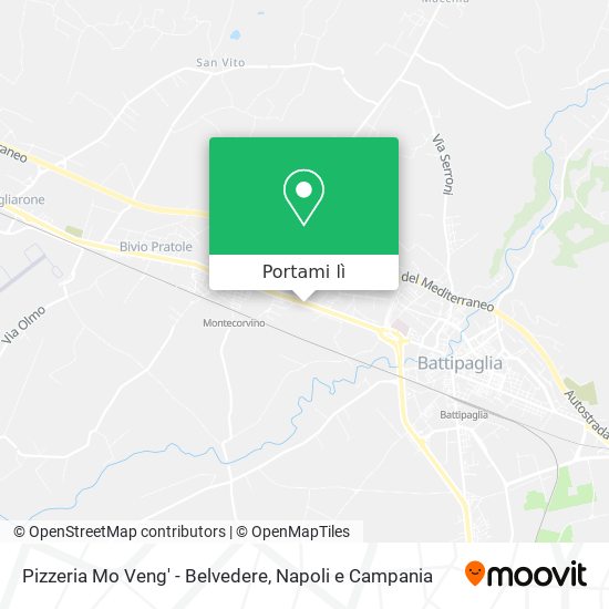 Mappa Pizzeria Mo Veng' - Belvedere
