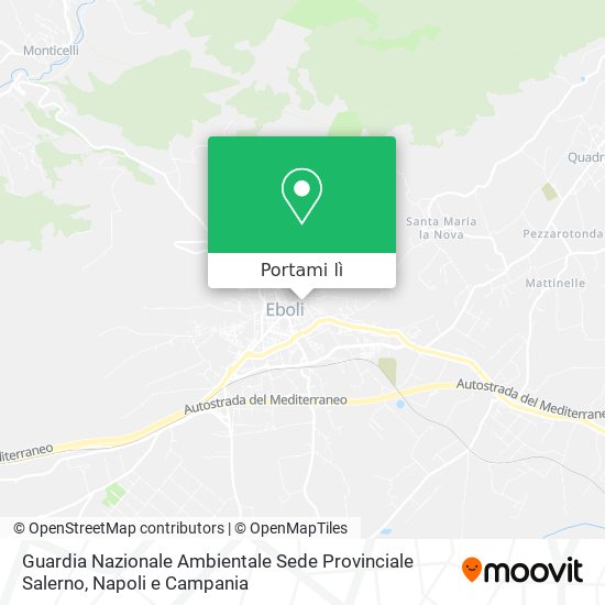 Mappa Guardia Nazionale Ambientale Sede Provinciale Salerno