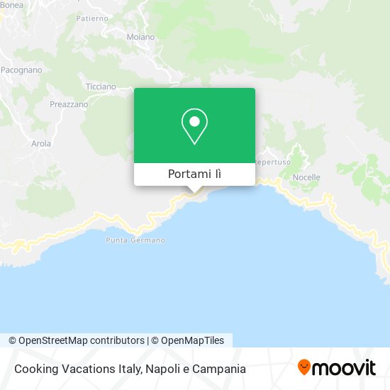 Mappa Cooking Vacations Italy