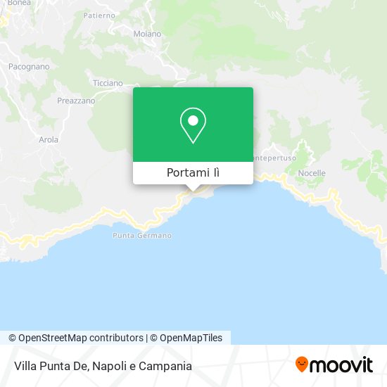 Mappa Villa Punta De
