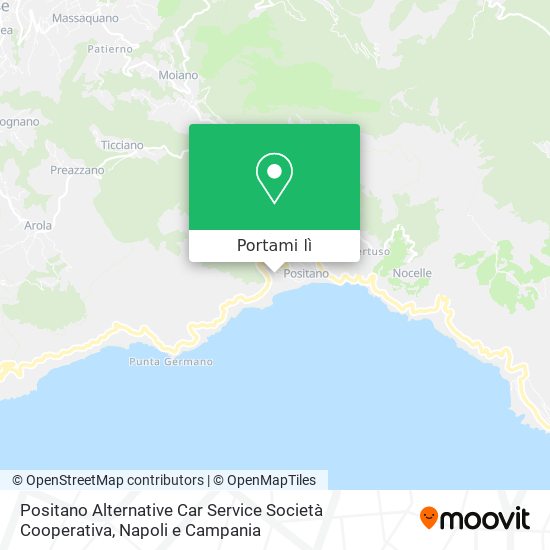 Mappa Positano Alternative Car Service Società Cooperativa