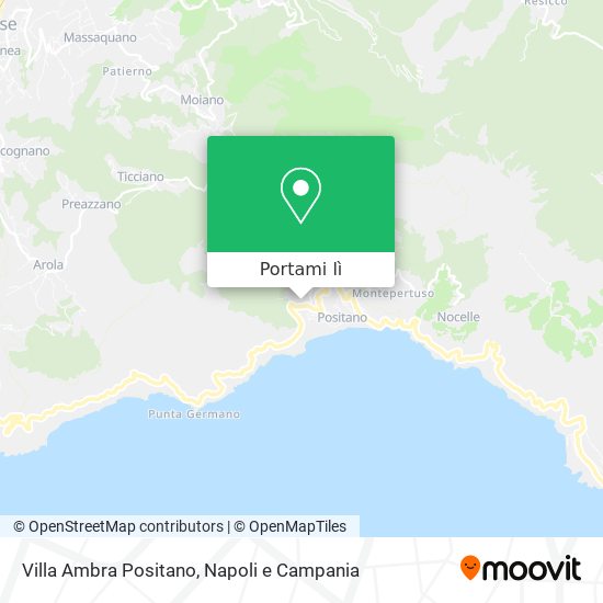 Mappa Villa Ambra Positano