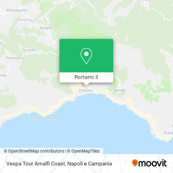 Mappa Vespa Tour Amalfi Coast