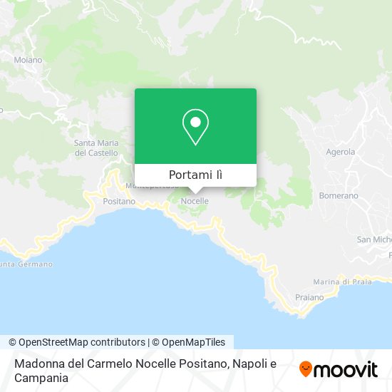 Mappa Madonna del Carmelo Nocelle Positano