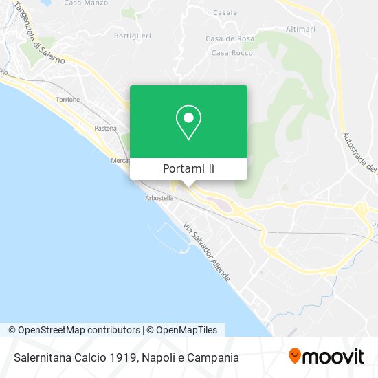 Mappa Salernitana Calcio 1919
