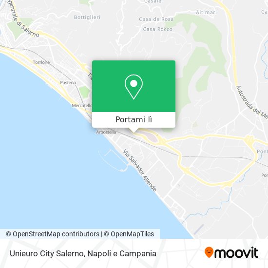 Mappa Unieuro City Salerno