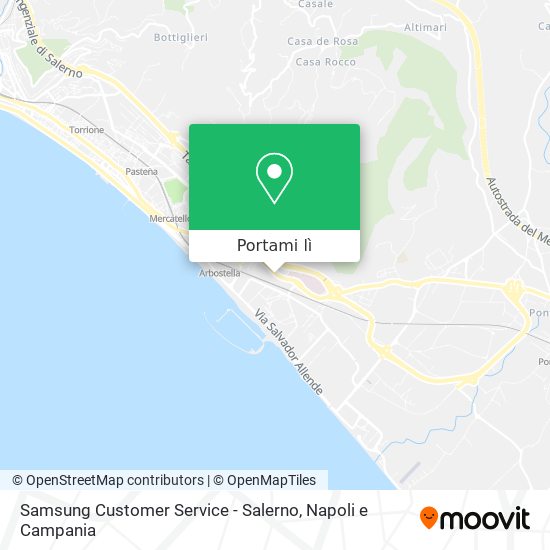 Mappa Samsung Customer Service - Salerno
