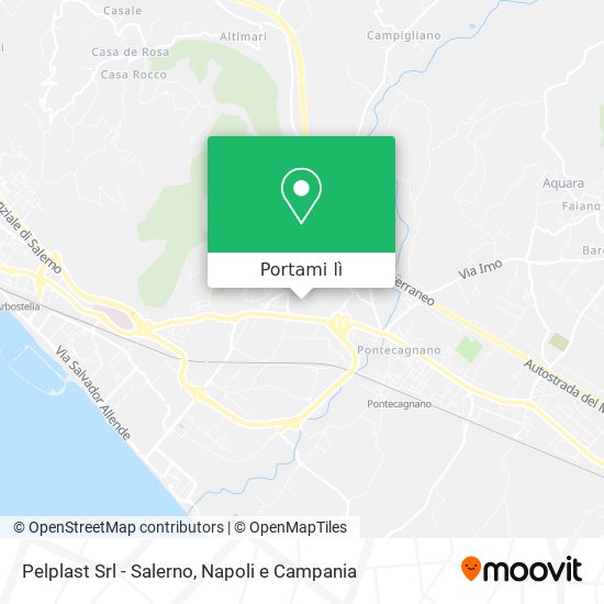 Mappa Pelplast Srl - Salerno