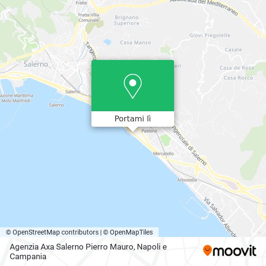 Mappa Agenzia Axa Salerno Pierro Mauro
