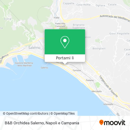 Mappa B&B Orchidea Salerno