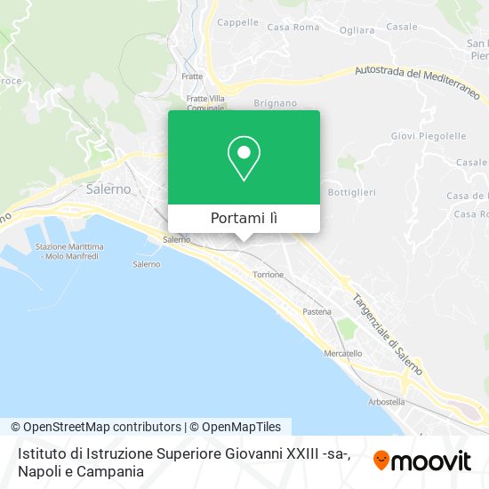 Mappa Istituto di Istruzione Superiore Giovanni XXIII -sa-