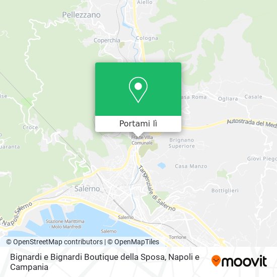 Mappa Bignardi e Bignardi Boutique della Sposa