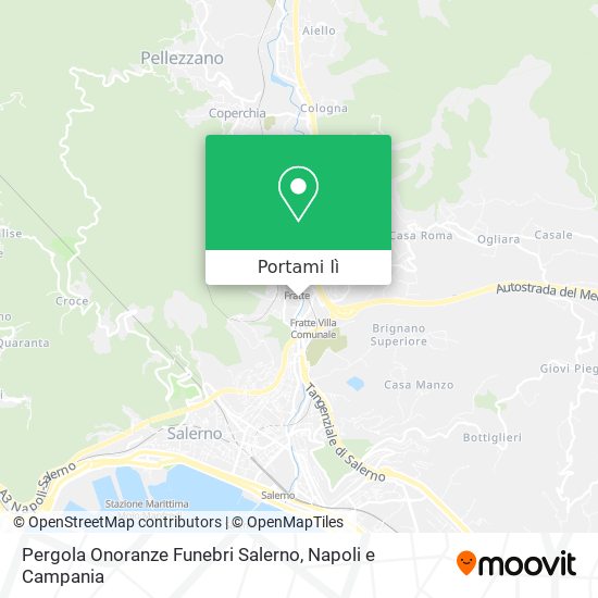 Mappa Pergola Onoranze Funebri Salerno