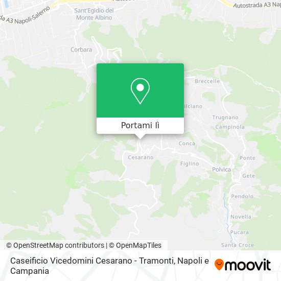 Mappa Caseificio Vicedomini Cesarano - Tramonti