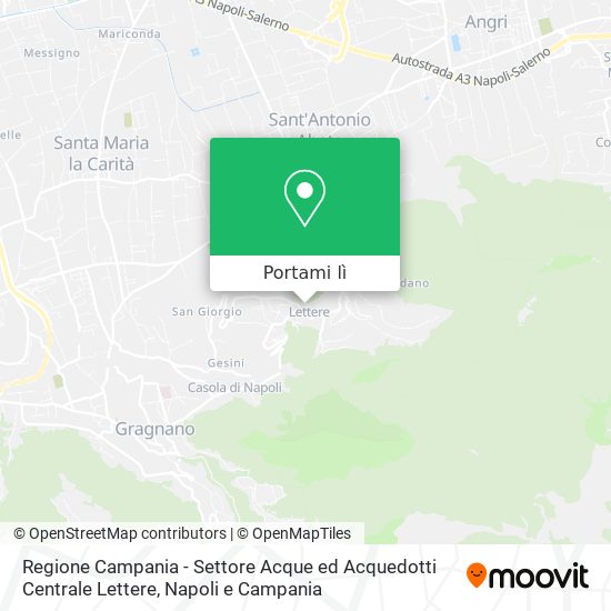 Mappa Regione Campania - Settore Acque ed Acquedotti Centrale Lettere