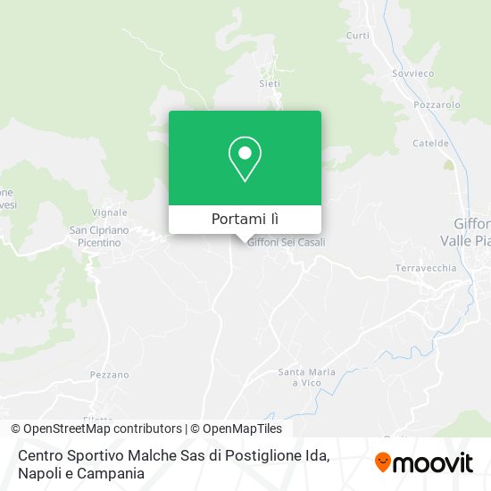 Mappa Centro Sportivo Malche Sas di Postiglione Ida