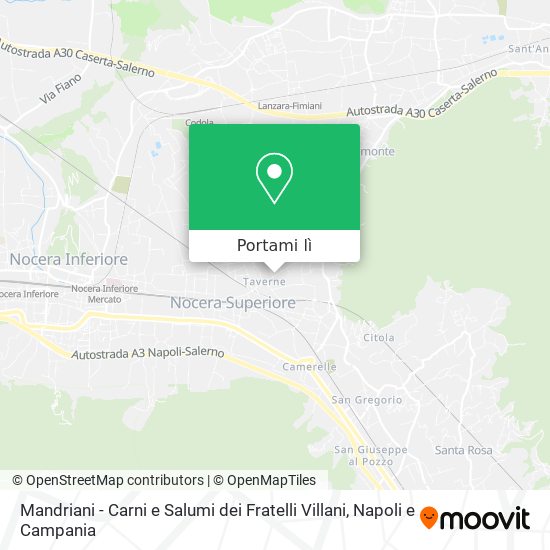 Mappa Mandriani - Carni e Salumi dei Fratelli Villani