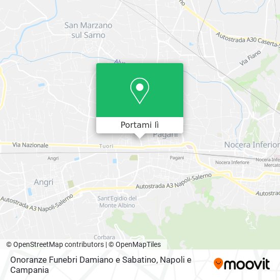 Mappa Onoranze Funebri Damiano e Sabatino