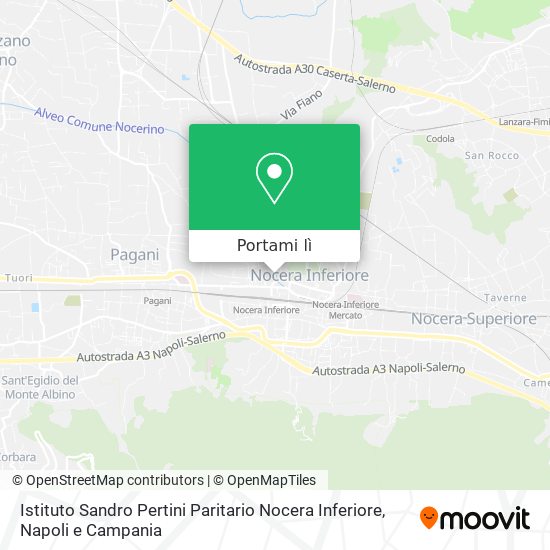 Mappa Istituto Sandro Pertini Paritario Nocera Inferiore