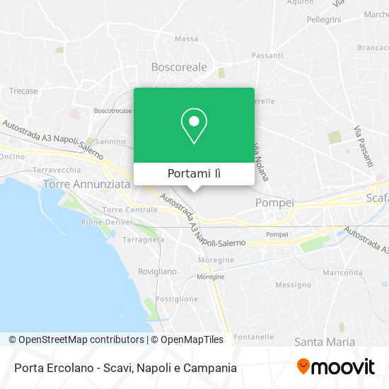 Mappa Porta Ercolano - Scavi