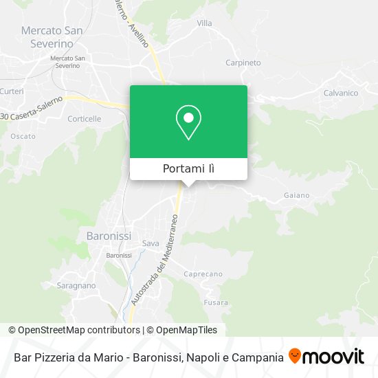 Mappa Bar Pizzeria da Mario - Baronissi
