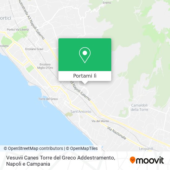 Mappa Vesuvii Canes Torre del Greco Addestramento