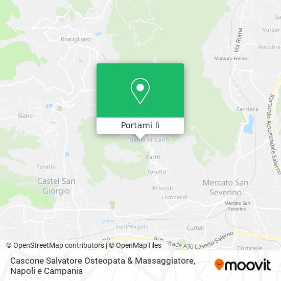 Mappa Cascone Salvatore Osteopata & Massaggiatore