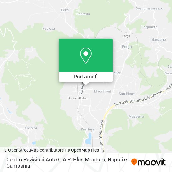 Mappa Centro Revisioni Auto C.A.R. Plus Montoro