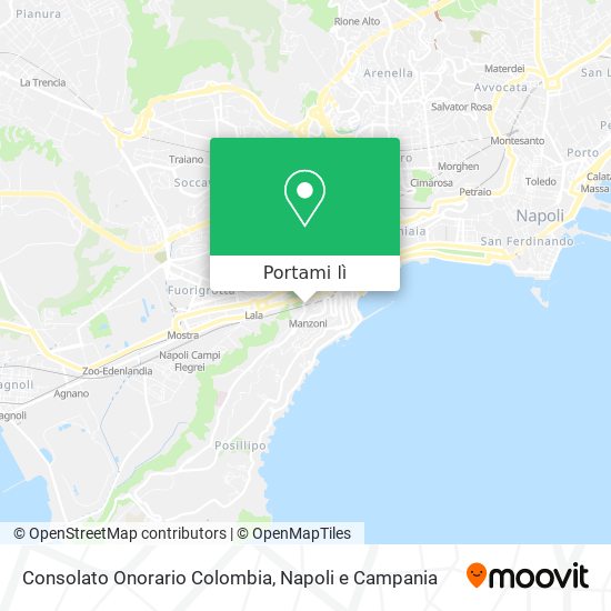 Mappa Consolato Onorario Colombia