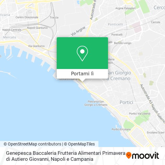 Mappa Genepesca Baccaleria Frutteria Alimentari Primavera di Autiero Giovanni