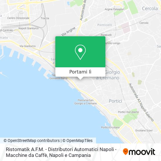 Mappa Ristomatik A.F.M. - Distributori Automatici Napoli - Macchine da Caffè