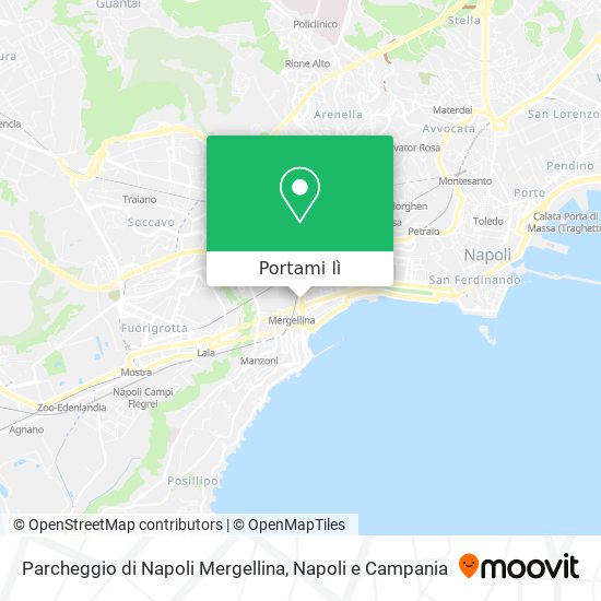 Mappa Parcheggio di Napoli Mergellina