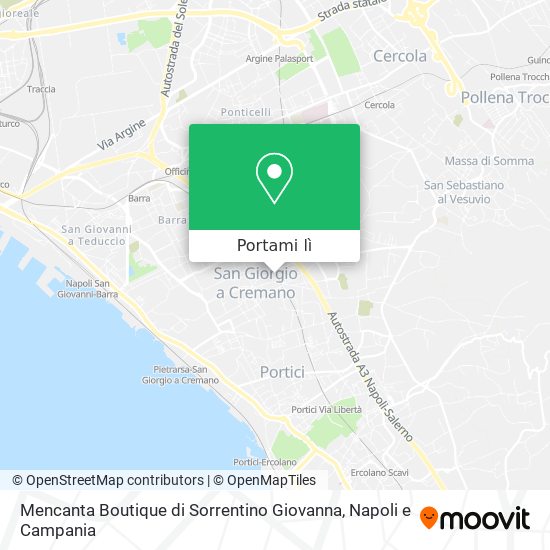 Mappa Mencanta Boutique di Sorrentino Giovanna