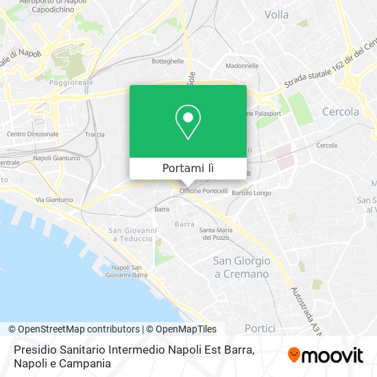 Mappa Presidio Sanitario Intermedio Napoli Est Barra