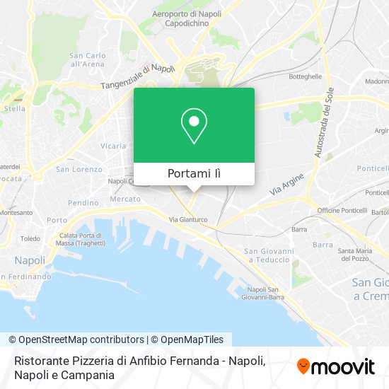 Mappa Ristorante Pizzeria di Anfibio Fernanda - Napoli