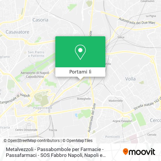 Mappa Metalvezzoli - Passabombole per Farmacie - Passafarmaci - SOS Fabbro Napoli