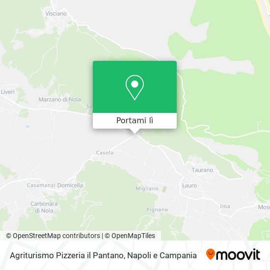 Mappa Agriturismo Pizzeria il Pantano