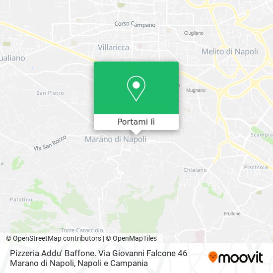 Mappa Pizzeria Addu' Baffone. Via Giovanni Falcone 46 Marano di Napoli