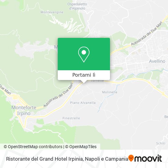 Mappa Ristorante del Grand Hotel Irpinia