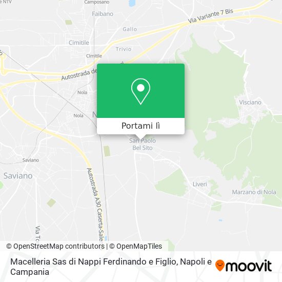 Mappa Macelleria Sas di Nappi Ferdinando e Figlio