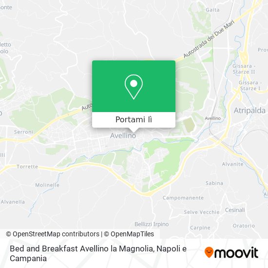 Mappa Bed and Breakfast Avellino la Magnolia