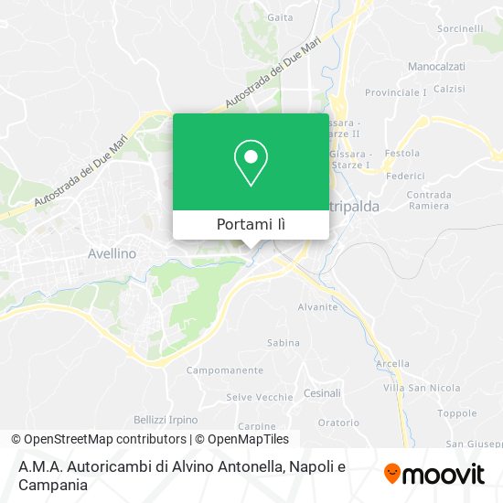 Mappa A.M.A. Autoricambi di Alvino Antonella