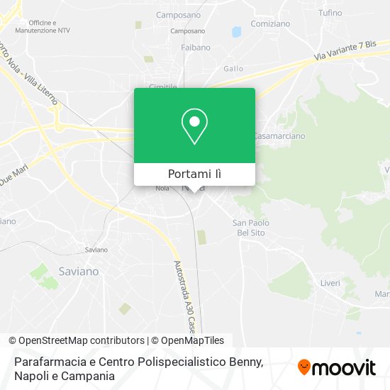 Mappa Parafarmacia e Centro Polispecialistico Benny