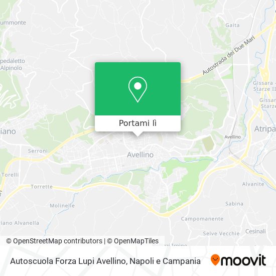 Mappa Autoscuola Forza Lupi Avellino