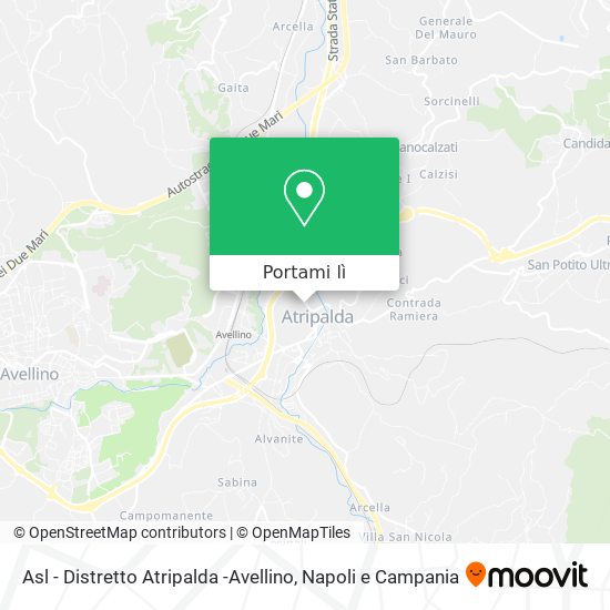 Mappa Asl - Distretto Atripalda -Avellino