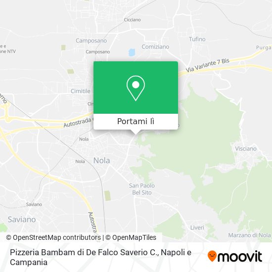 Mappa Pizzeria Bambam di De Falco Saverio C.