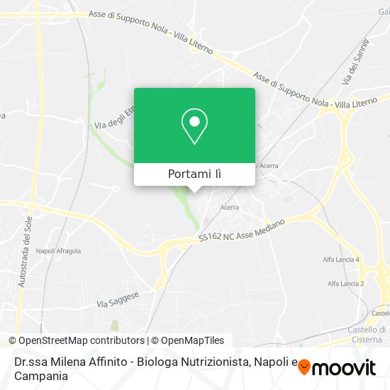 Mappa Dr.ssa Milena Affinito - Biologa Nutrizionista