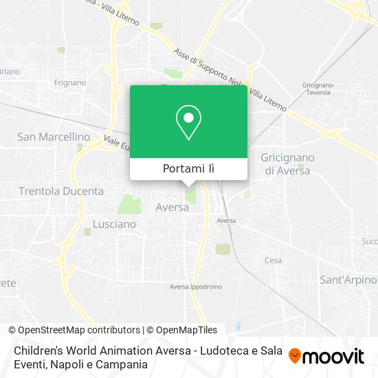 Mappa Children's World Animation Aversa - Ludoteca e Sala Eventi