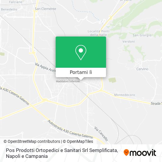 Mappa Pos Prodotti Ortopedici e Sanitari Srl Semplificata