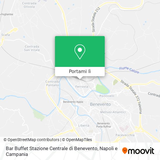 Mappa Bar Buffet Stazione Centrale di Benevento